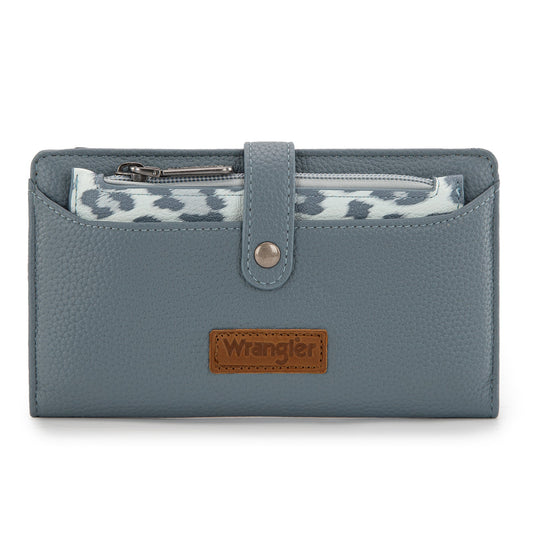 Montana West - Wrangler Western Bi-Fold RFID Wallet/Wristlet With Detachable Pouch