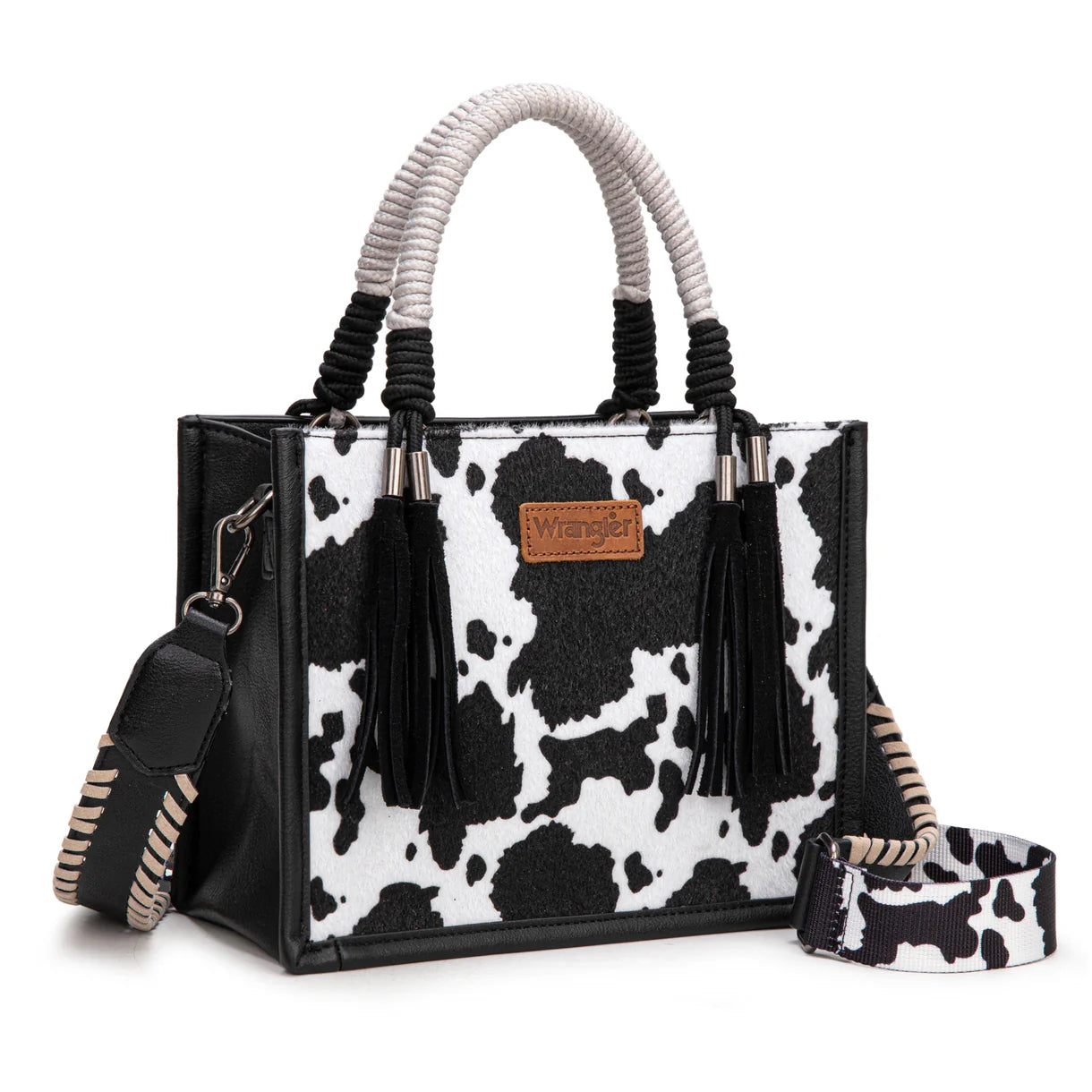 Montana West - Wrangler Cow Print Tote/Crossbody