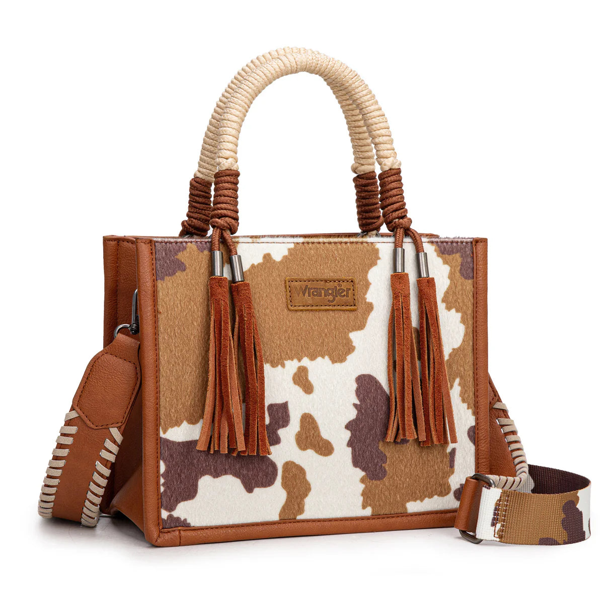 Montana West - Wrangler Cow Print Tote/Crossbody