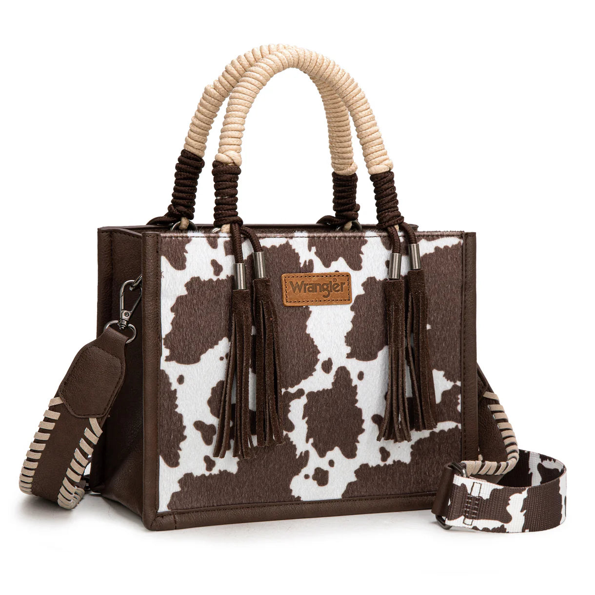 Montana West - Wrangler Cow Print Tote/Crossbody