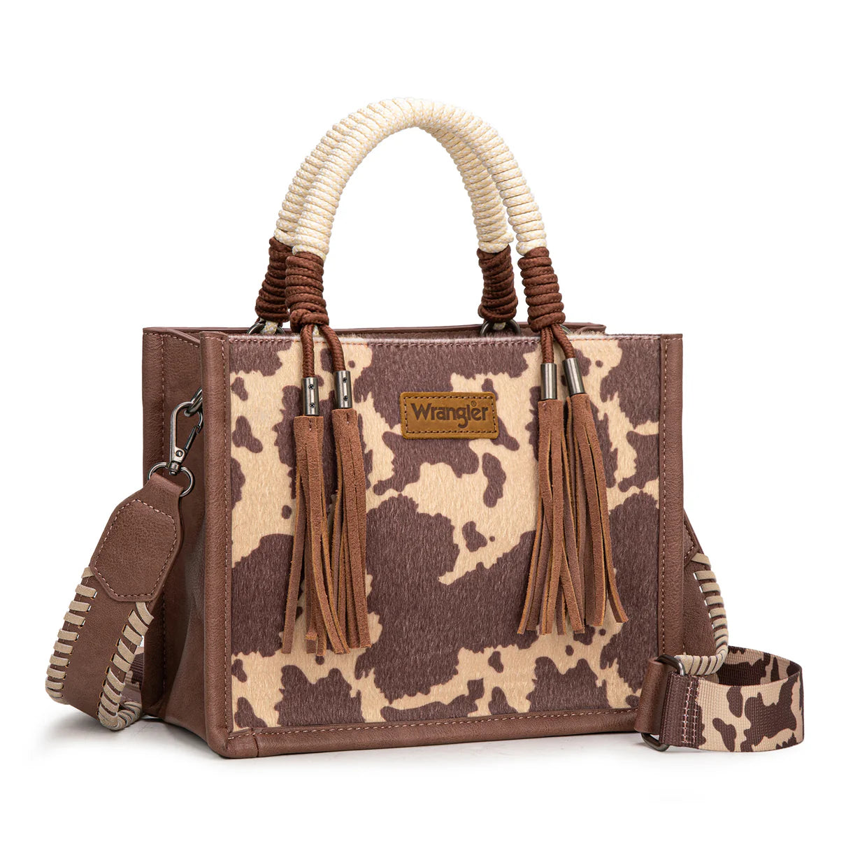 Montana West - Wrangler Cow Print Tote/Crossbody