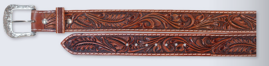 WAF CHESNT FLRL TOOLED BELT