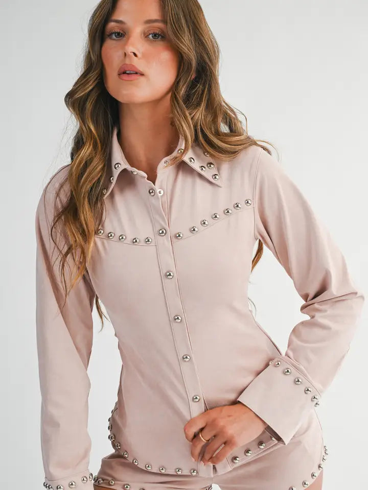 EB  LUXE - Suede Studded Set