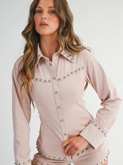 EB  LUXE - Suede Studded Set