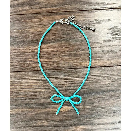 Handmade Ribbon Bow Necklace