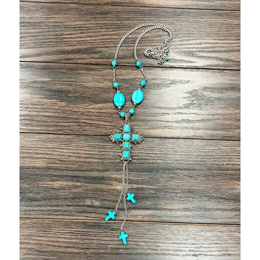 Cross Turquoise Necklace