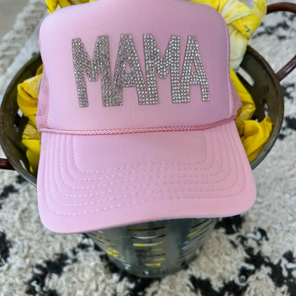 Mama Rhinestone Trucker Hat