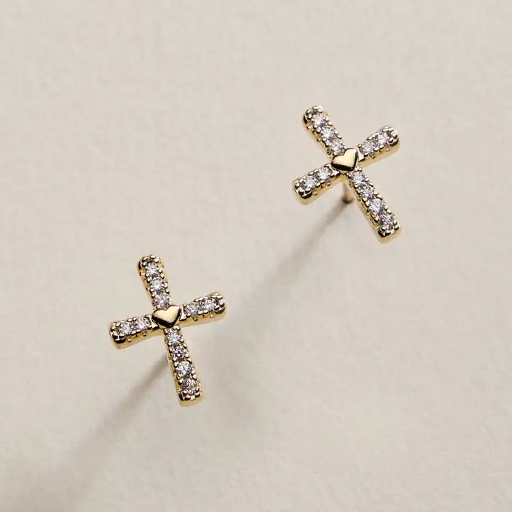 Lilla Haven - Cross Stud Earrings