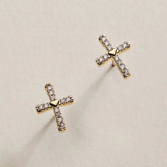 Lilla Haven - Cross Stud Earrings