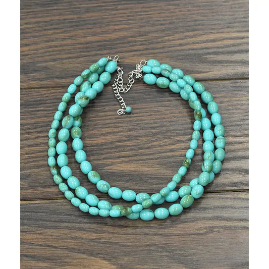 Handmade Oval Bead Necklace