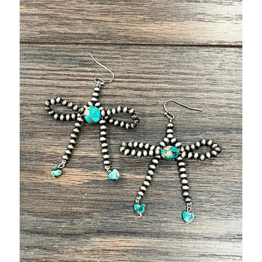 Handmade 4mm Navajo Bow Earrings