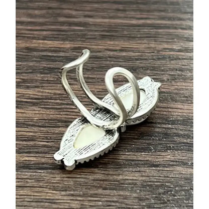 White Turquoise Adjustable Ring