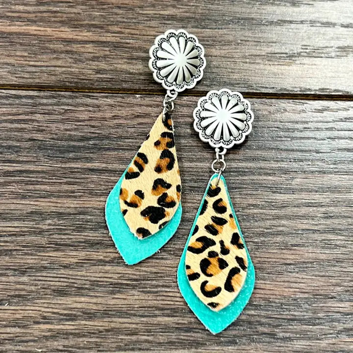Leather Post Earrings