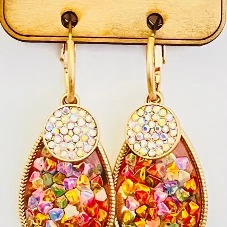 Multi-Color Acrylic Teardrop Earring