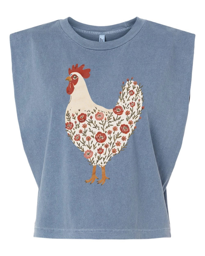 Hank & Scoot - The Floral Chicken Tank