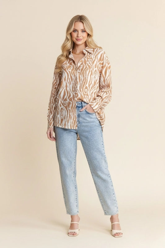 J.NNA - Animal Print Blouse