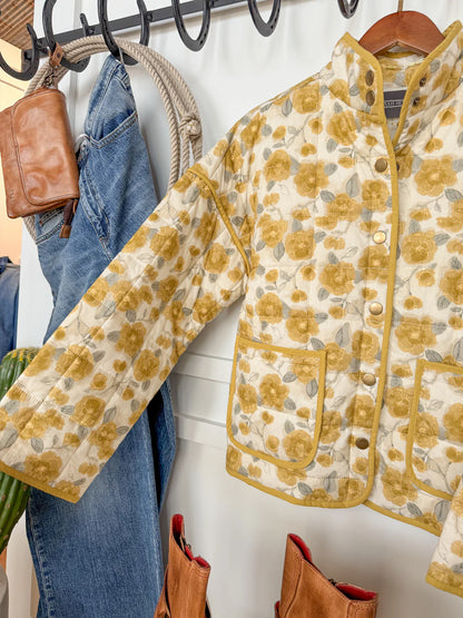 Ida Dolman Sleeve Floral Puffer Jacket