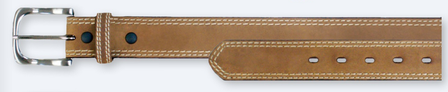 Wester Fashion Accessories- DS Mens Belt Leather Distressed - Brown APA